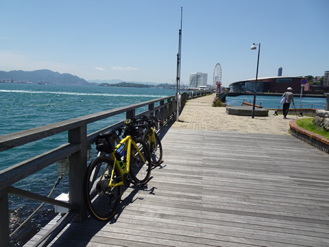 海響館が見えます