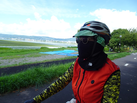 自転車道の途中で