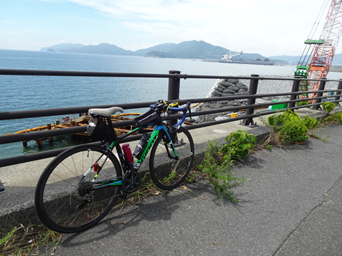 手前は新しい道路を造っています