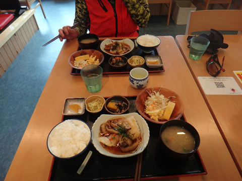 道の駅かきのきむらのレストランで昼食